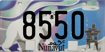 NU license plate 8550