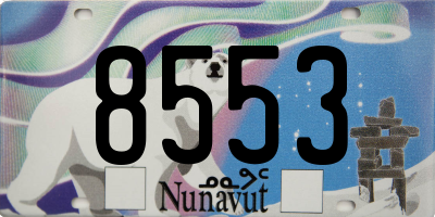 NU license plate 8553