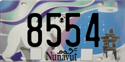 NU license plate 8554