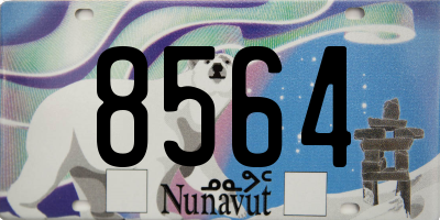 NU license plate 8564