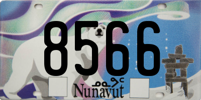 NU license plate 8566