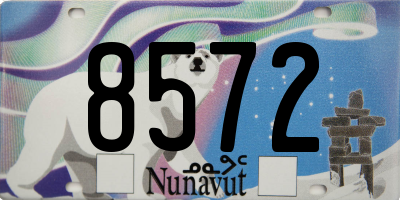 NU license plate 8572