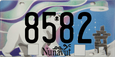 NU license plate 8582