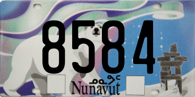 NU license plate 8584