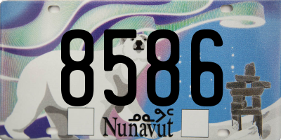 NU license plate 8586