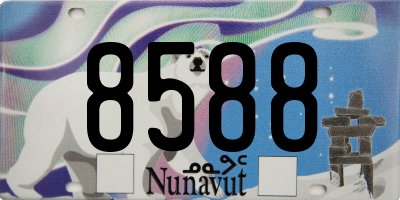 NU license plate 8588