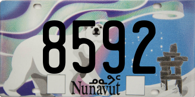 NU license plate 8592