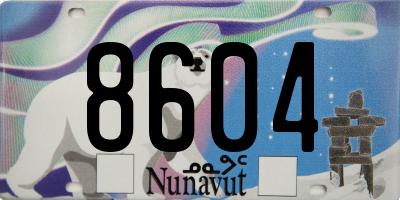 NU license plate 8604