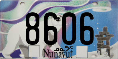 NU license plate 8606