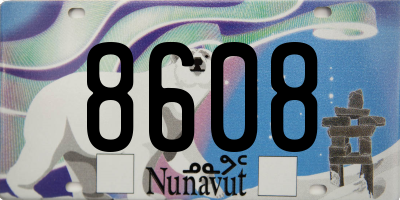 NU license plate 8608