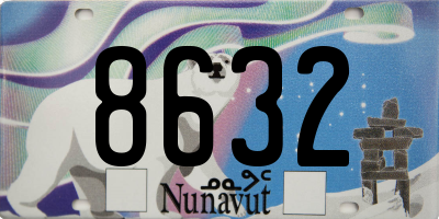 NU license plate 8632