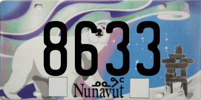 NU license plate 8633