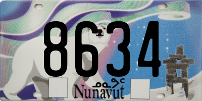 NU license plate 8634