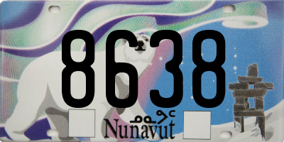 NU license plate 8638