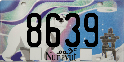 NU license plate 8639