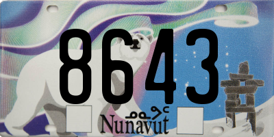 NU license plate 8643