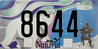 NU license plate 8644