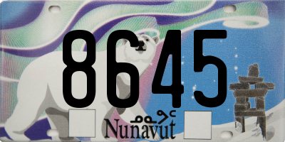 NU license plate 8645