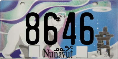 NU license plate 8646