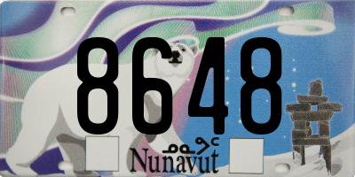 NU license plate 8648