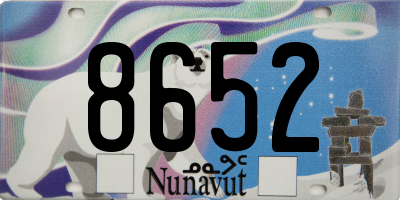 NU license plate 8652