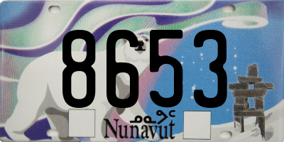 NU license plate 8653