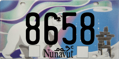 NU license plate 8658