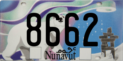 NU license plate 8662