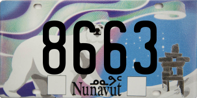 NU license plate 8663