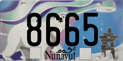 NU license plate 8665