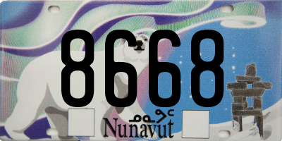 NU license plate 8668