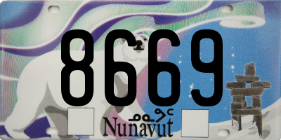 NU license plate 8669