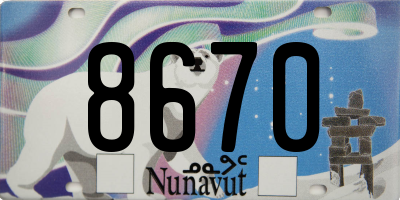 NU license plate 8670