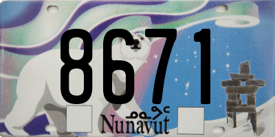 NU license plate 8671