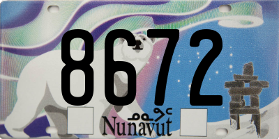 NU license plate 8672