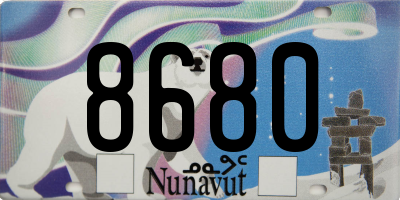 NU license plate 8680