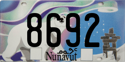 NU license plate 8692