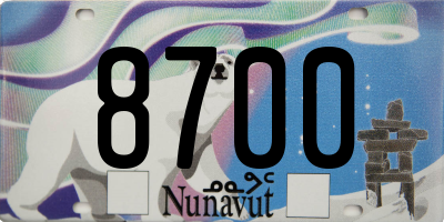 NU license plate 8700