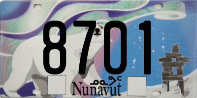 NU license plate 8701