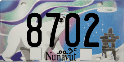 NU license plate 8702