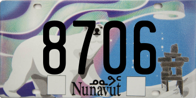 NU license plate 8706