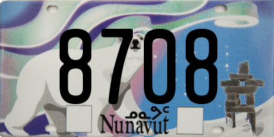 NU license plate 8708