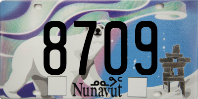 NU license plate 8709