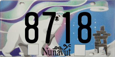 NU license plate 8718