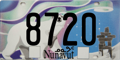 NU license plate 8720