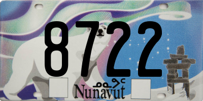 NU license plate 8722