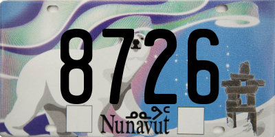 NU license plate 8726