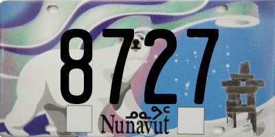 NU license plate 8727