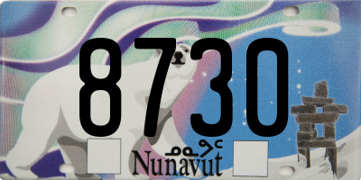 NU license plate 8730