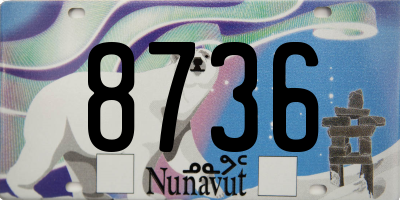 NU license plate 8736